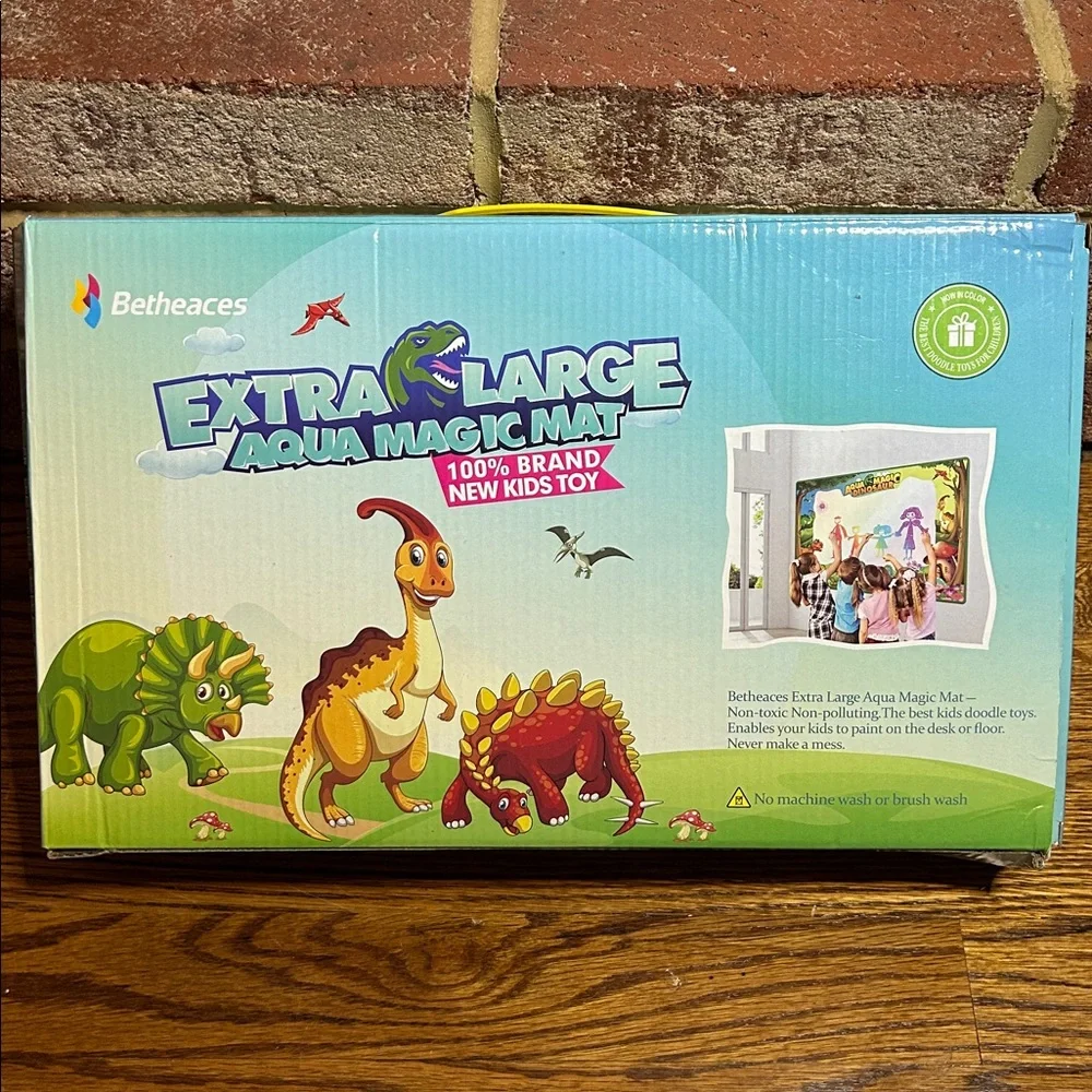 Betheaces Water Doodle Drawing Mat, Fabric Dinosaur Painting Writing